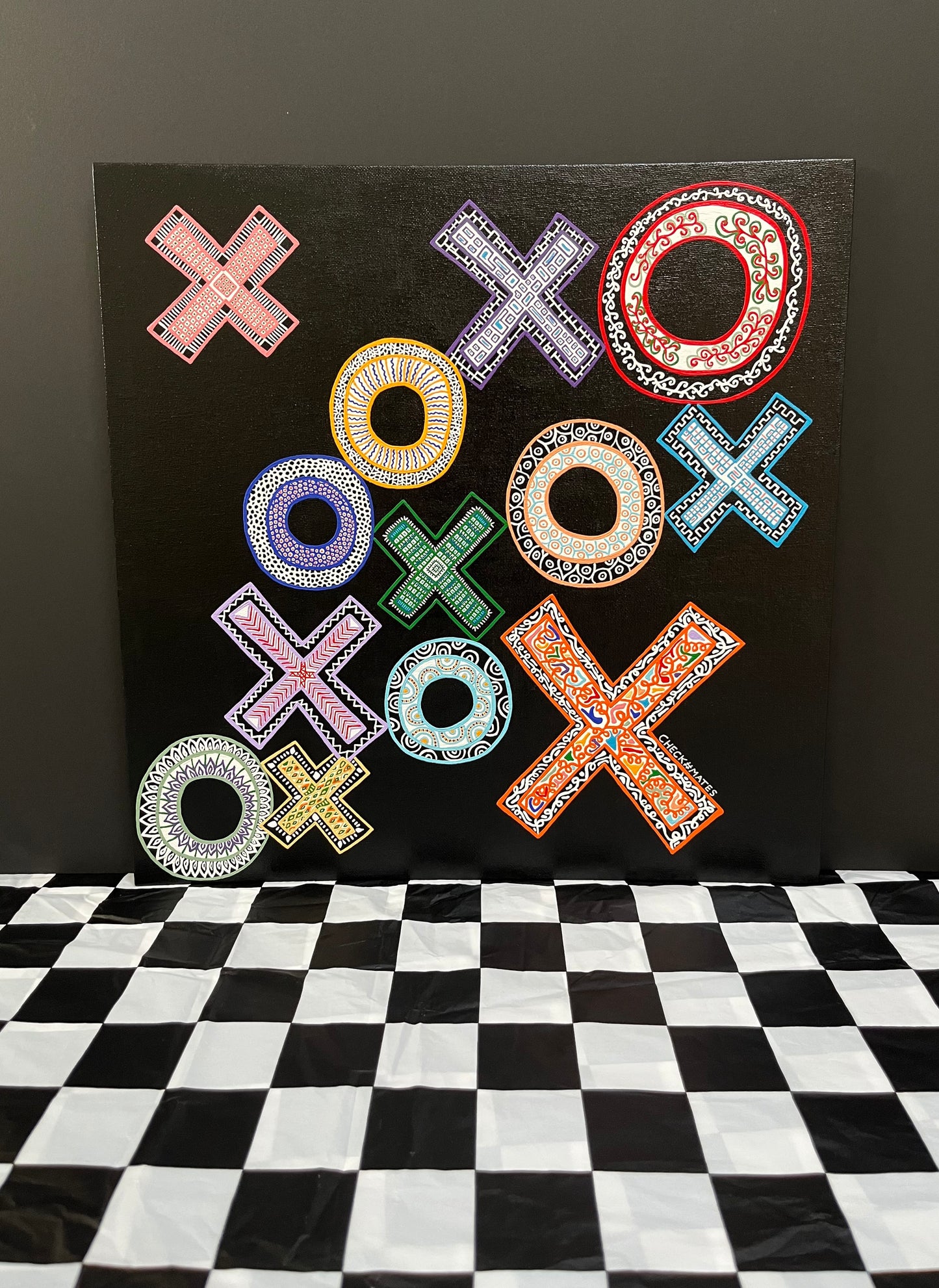 Checkmates Noughts and Crosses Giclee Print