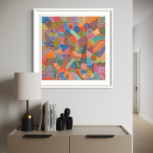 Checkmates Kaleidoscope Print