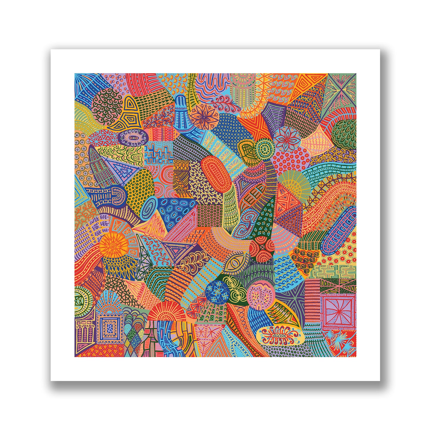Checkmates Kaleidoscope Print