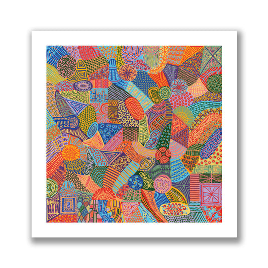 Checkmates Kaleidoscope Print