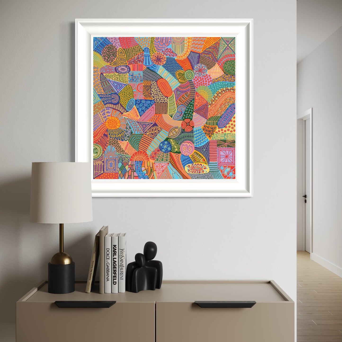 Checkmates Kaleidoscope Print