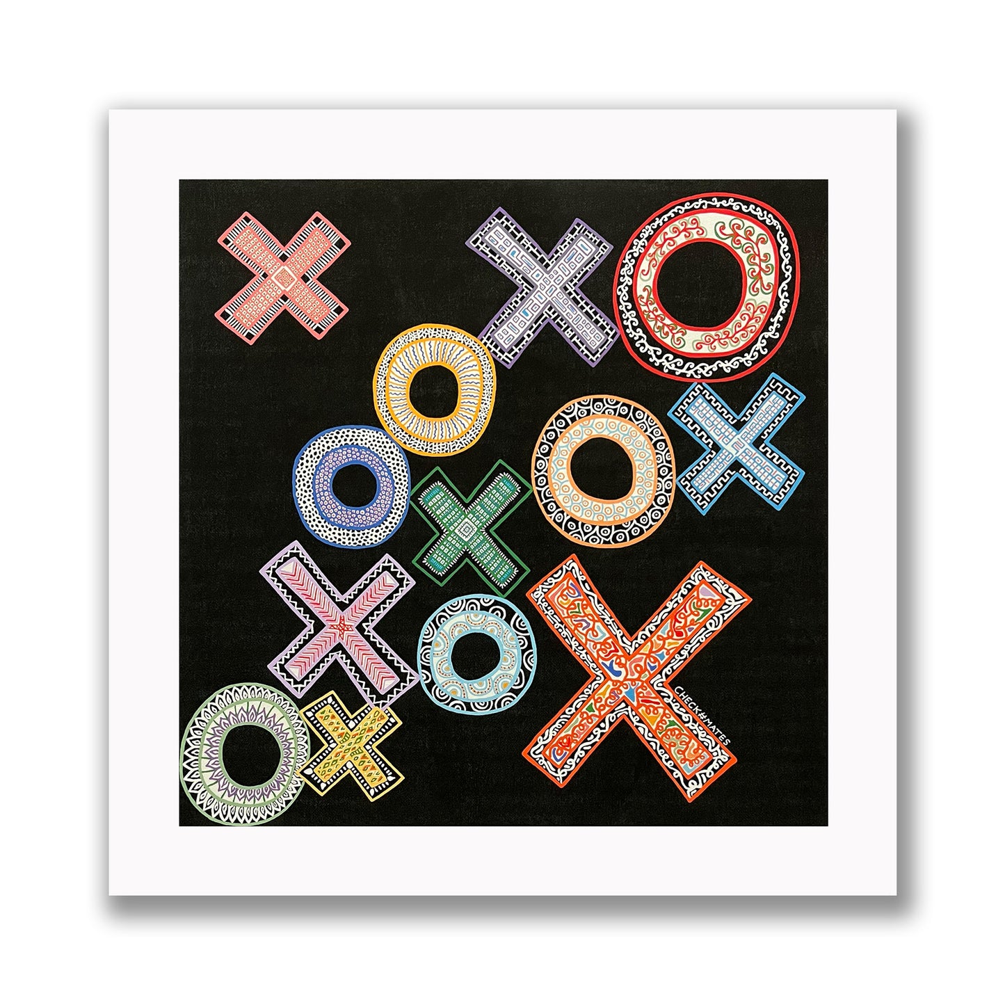 Checkmates Noughts and Crosses Giclee Print